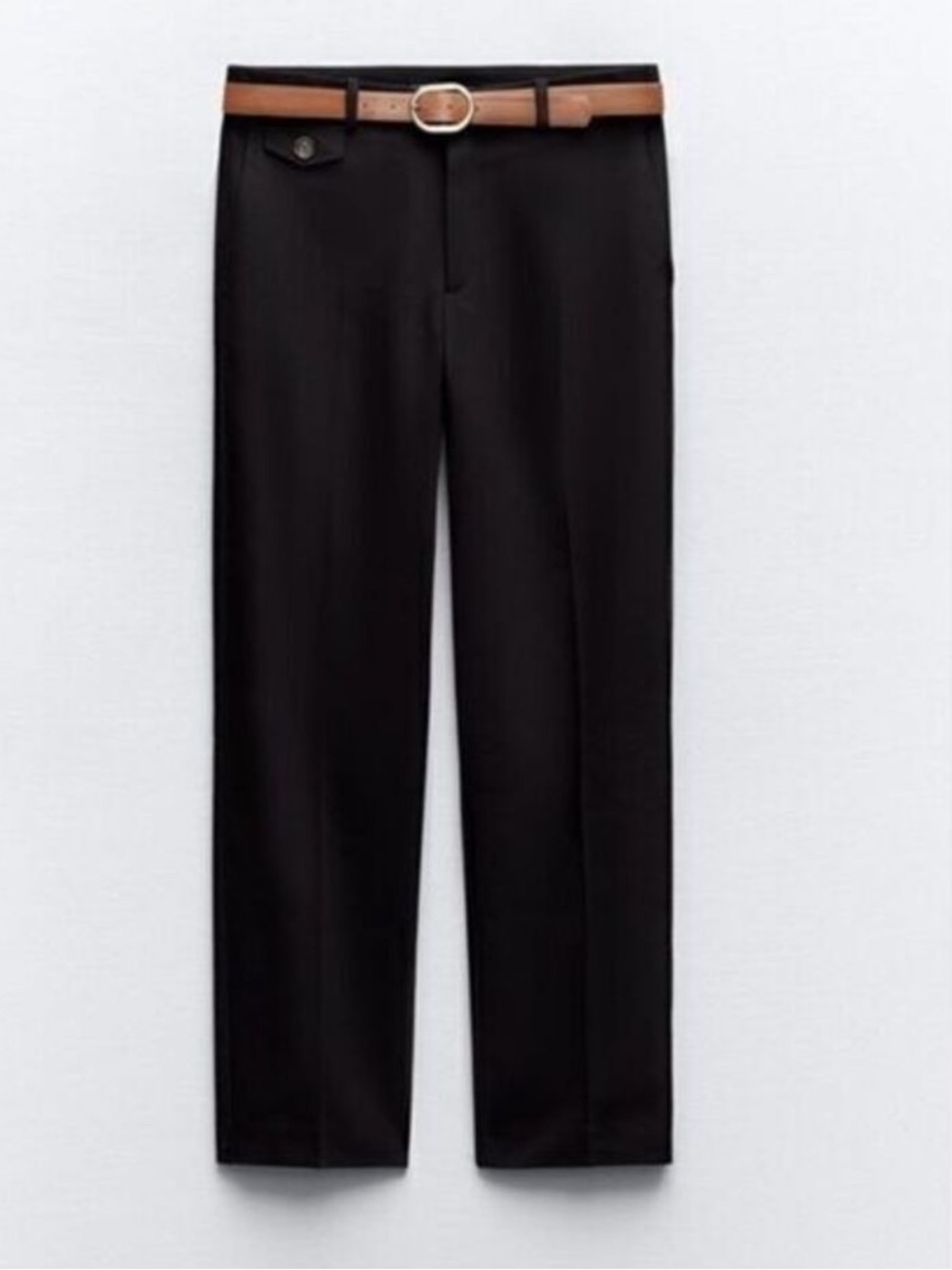 Zara Straight Leg Pants with belt